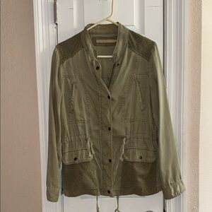 Max Jeans Size Medium Lightweight Olive Utility Jacket - Women